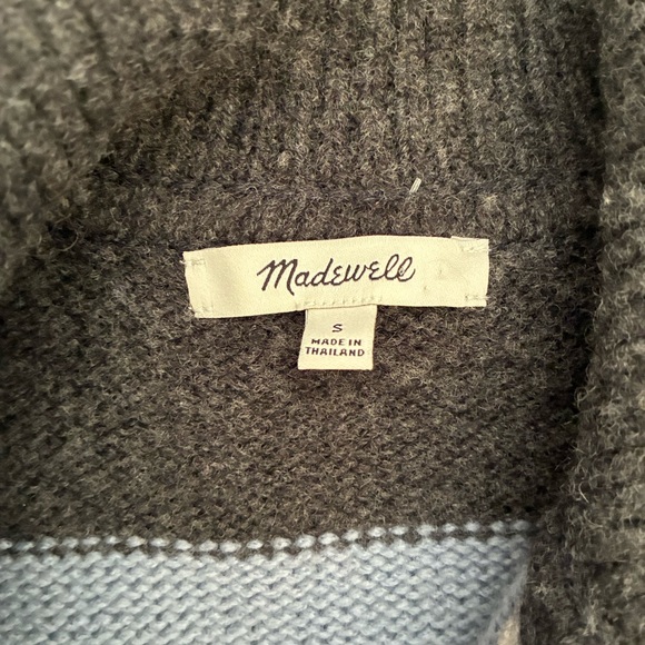 Madewell Blue and Black Striped Sweater - Picture 6 of 8